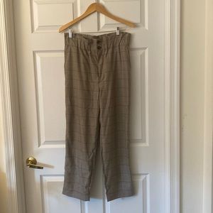 Never worn Madewell plaid paper bag pants.(with tags).